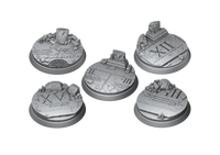 Socles 40 mm Fallen Empire — Lot de 5 socles thématiques — peint